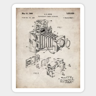 Vintage Camera Patent - Photographic Camera Art - Antique Sticker